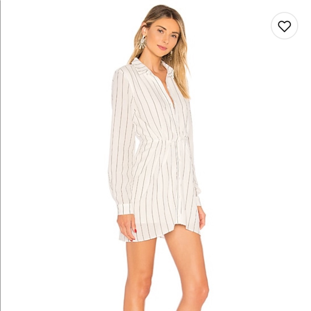 L’ACADEMIE WHITE STRIPE DRESS